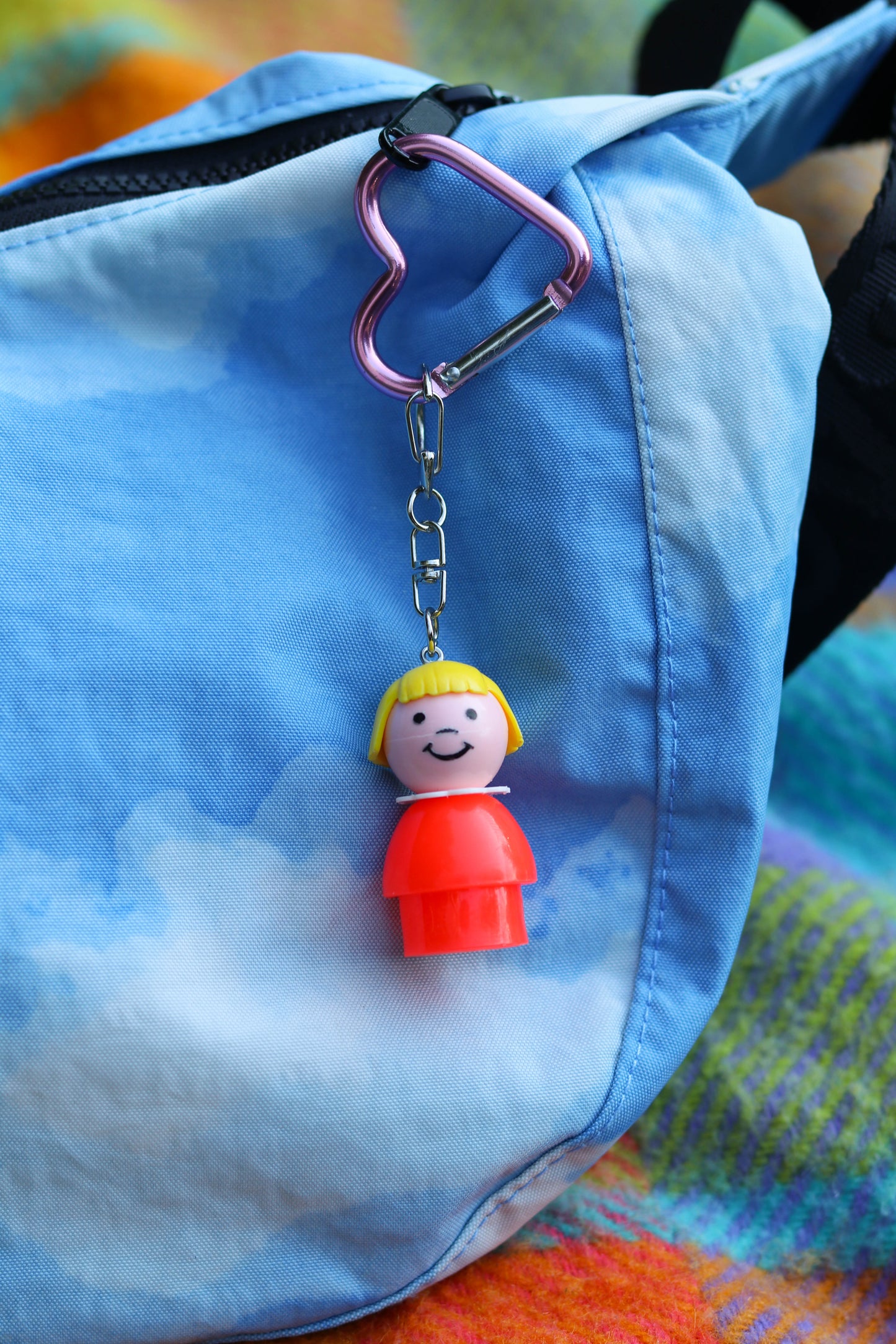Vintage Upcyled Fisher-Price Little People Keychains