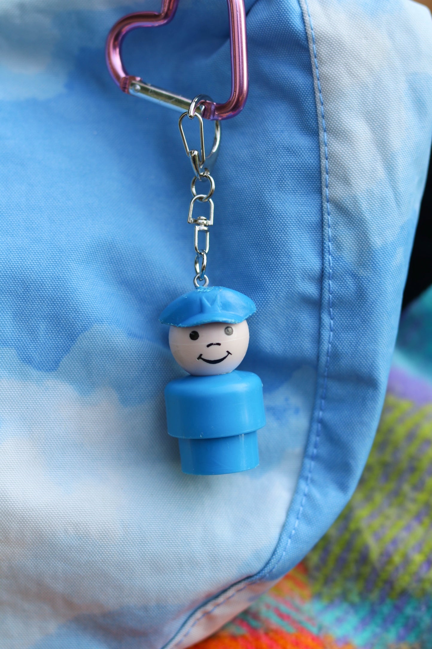 Vintage Upcyled Fisher-Price Little People Keychains