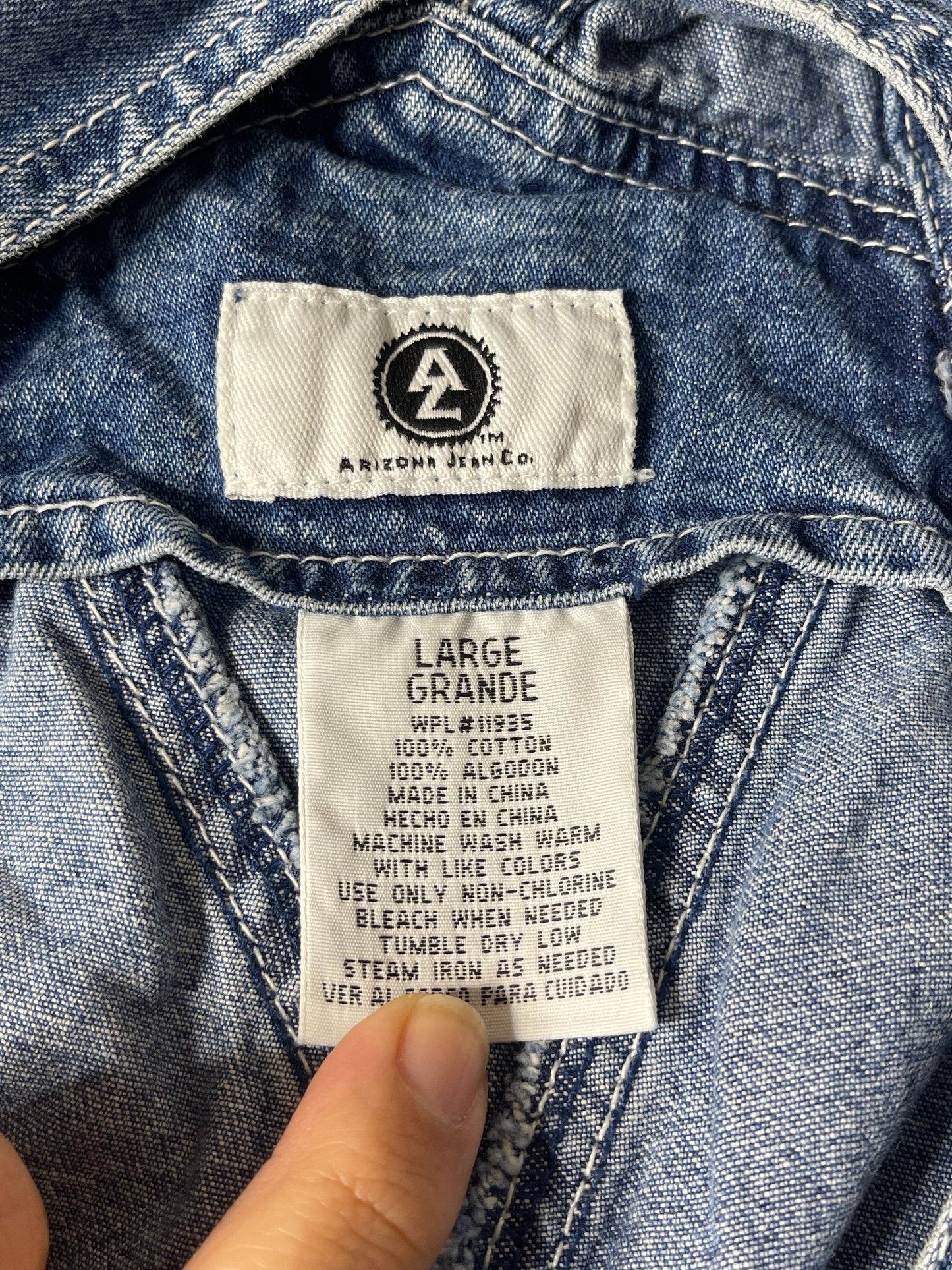 Vintage Light Wash Denim Overalls sz L