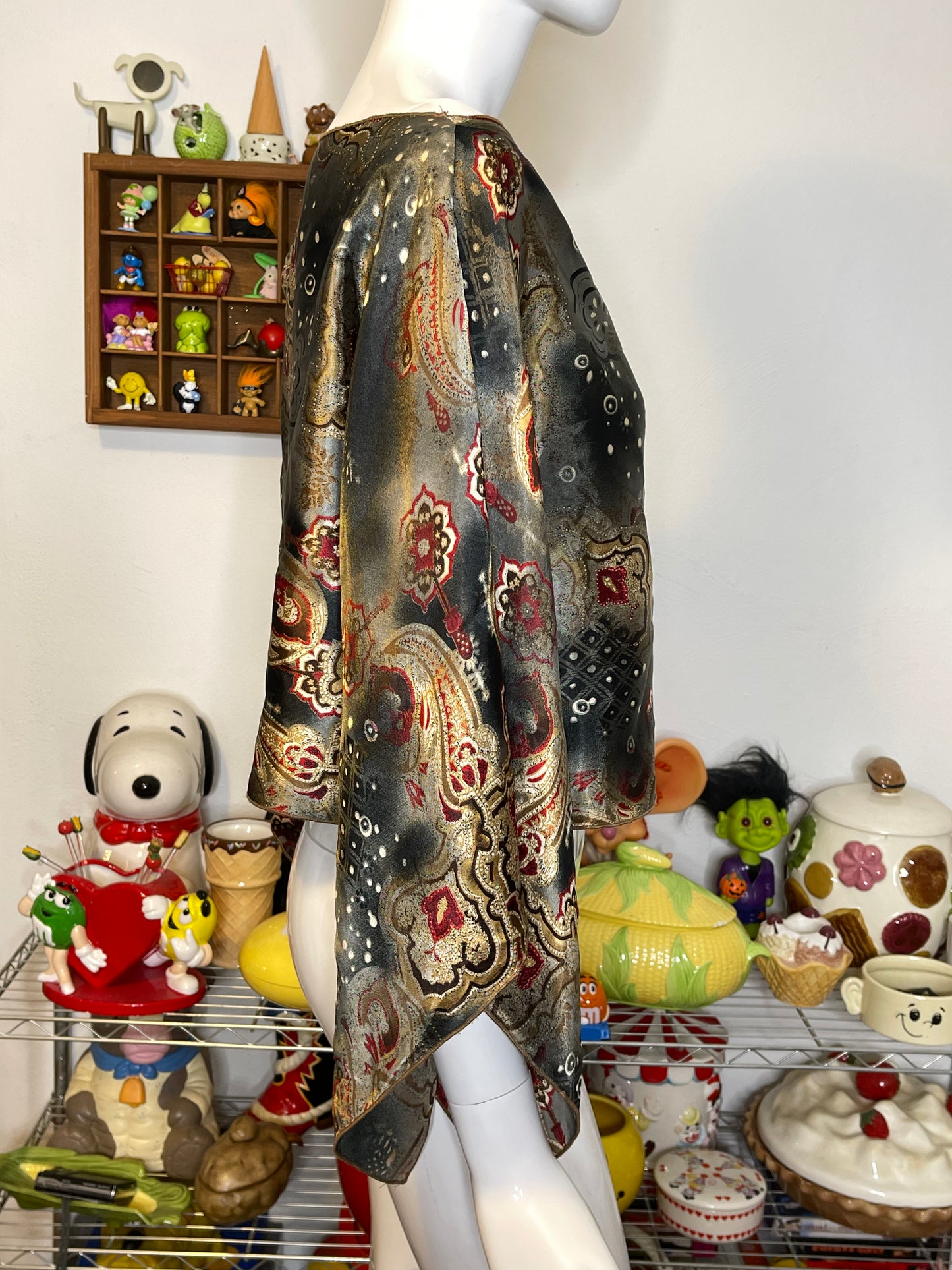 2000s Whimsy Off The Shoulder Wide Sleeve Blouse Sz S