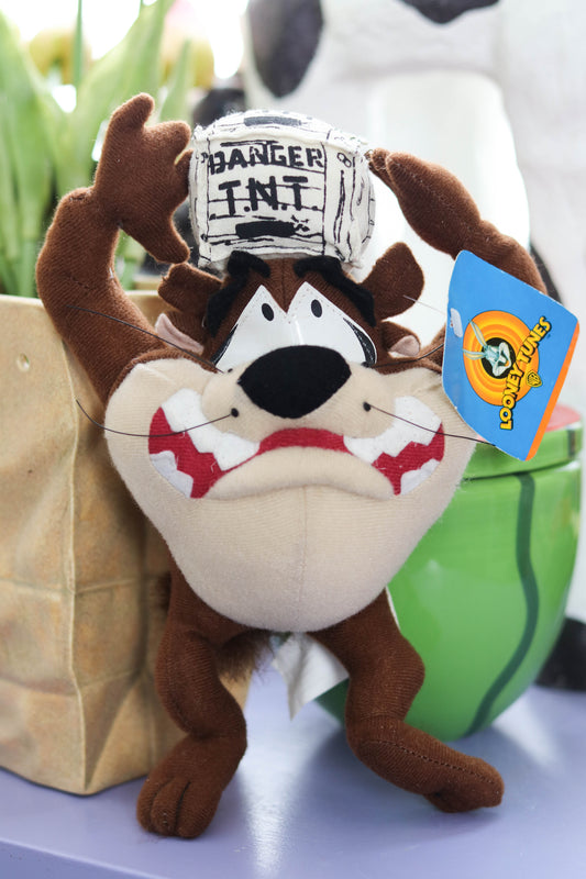 Vintage 2000s Danger Tasmanian Devil Deadstock Plush