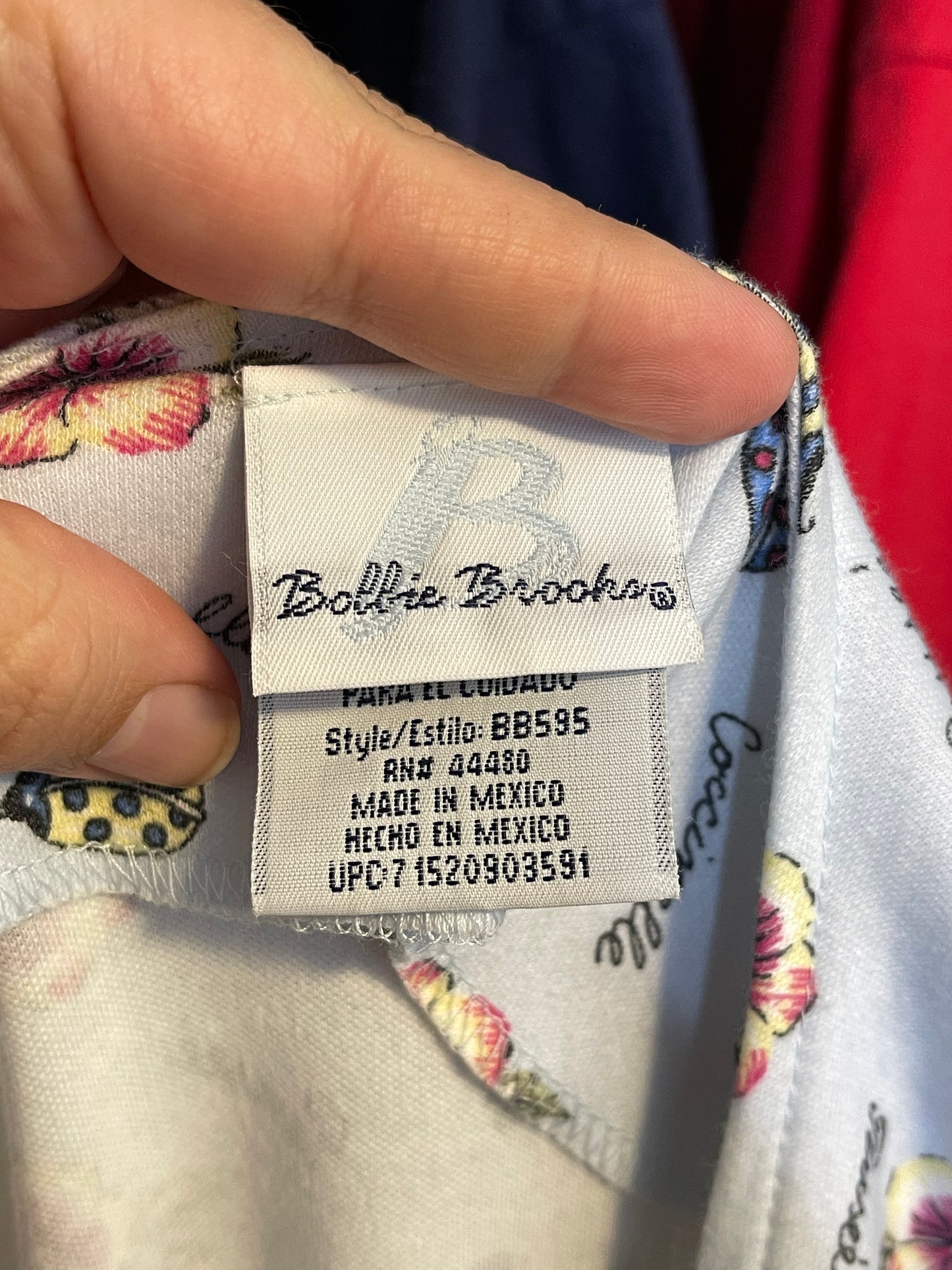 2000s Baby Blue Flower & Lady Bug Print Mini Dress Sz XL