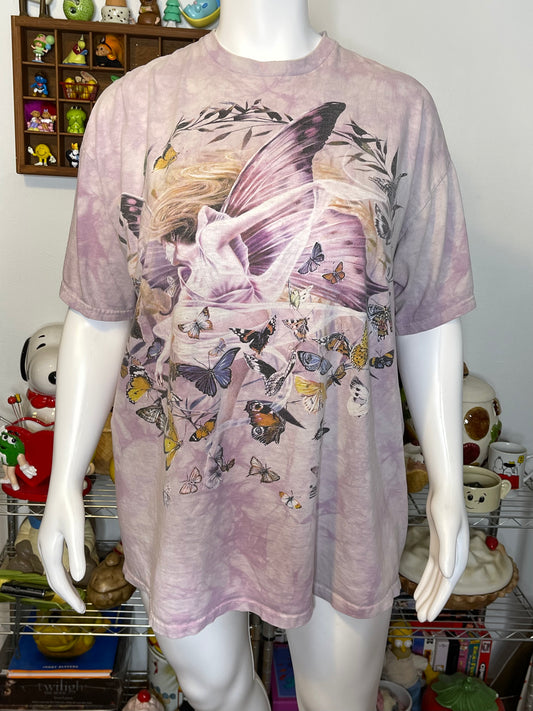 Vintage 2000s Revelation Fairy Tie-Dye Graphic Tee Sz XXL