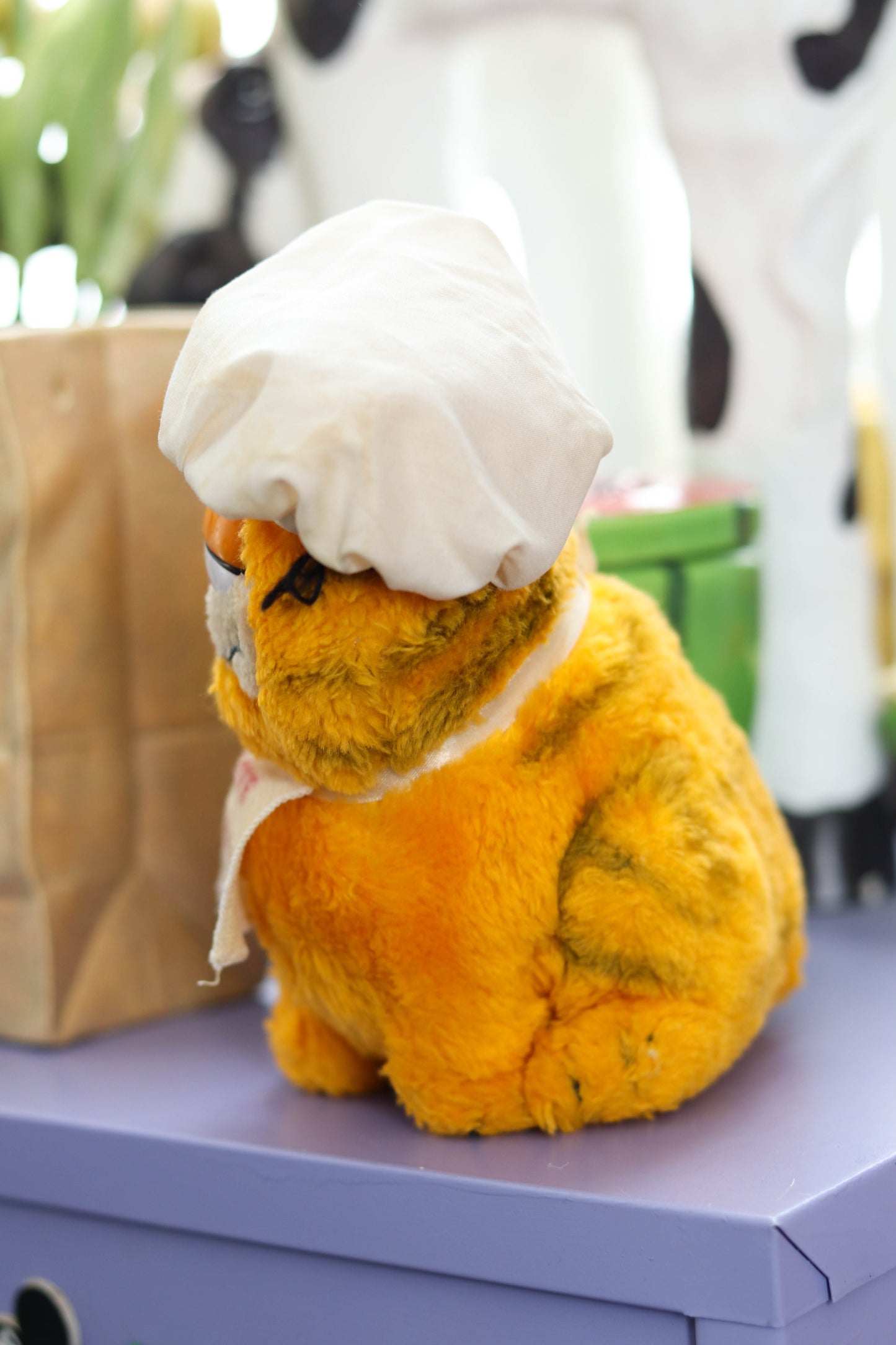 Vintage 80s Chef I Love Lasagna Garfield Plush