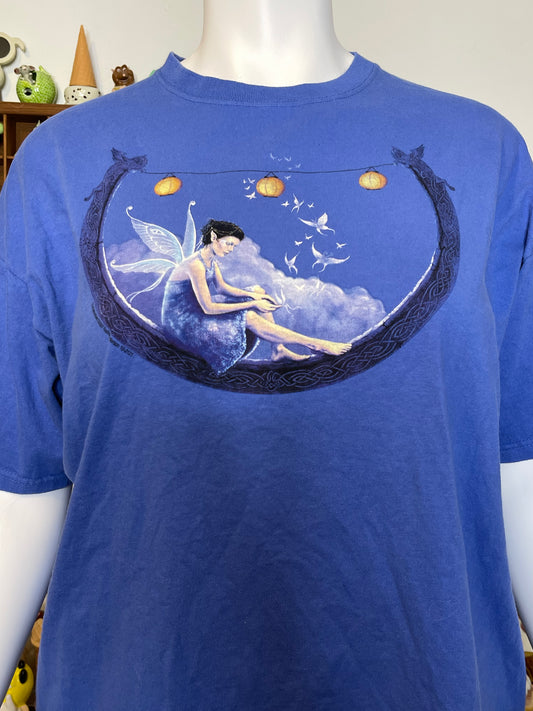 2000s The Mountain Blue Fairy Lantern Graphic Tee Sz XXL