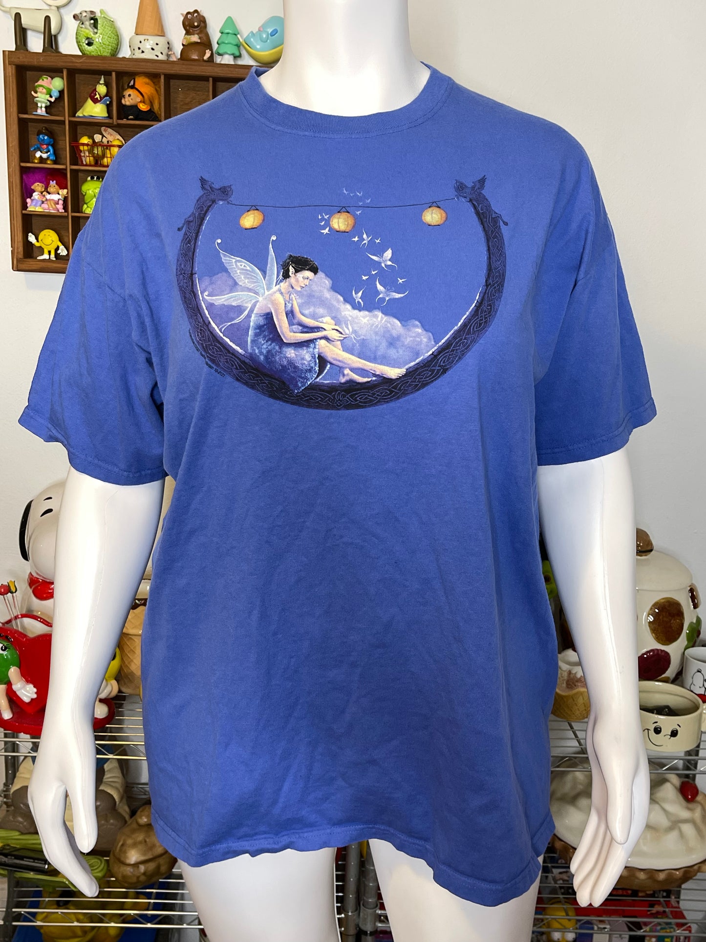 2000s The Mountain Blue Fairy Lantern Graphic Tee Sz XXL