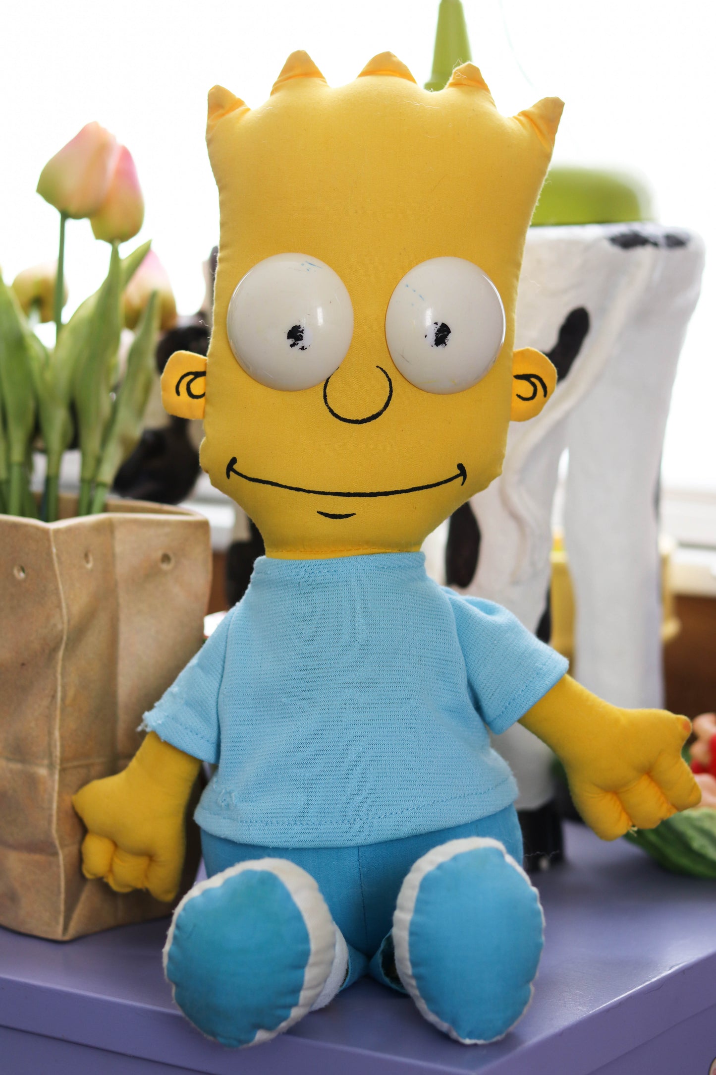 Vintage 90s Jumbo Bart Simpson 18in Plush