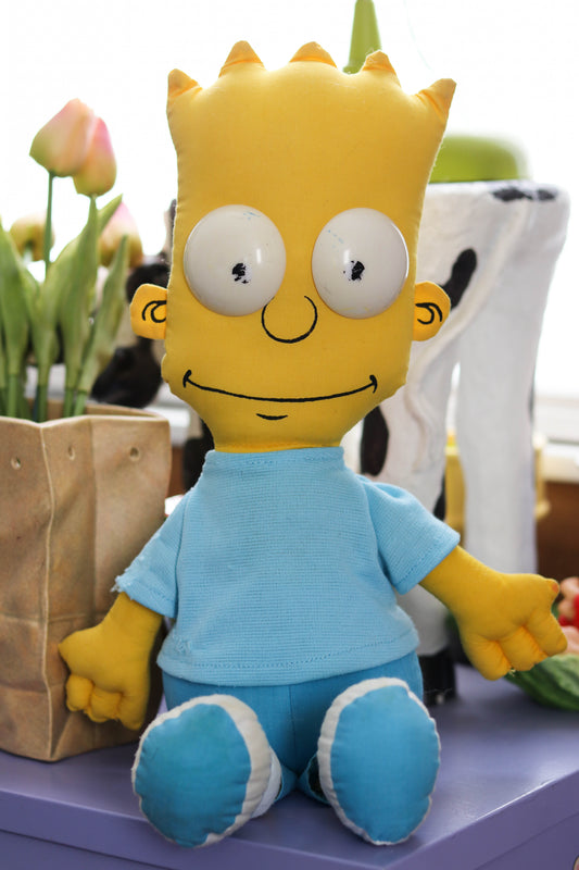 Vintage 90s Jumbo Bart Simpson 18in Plush