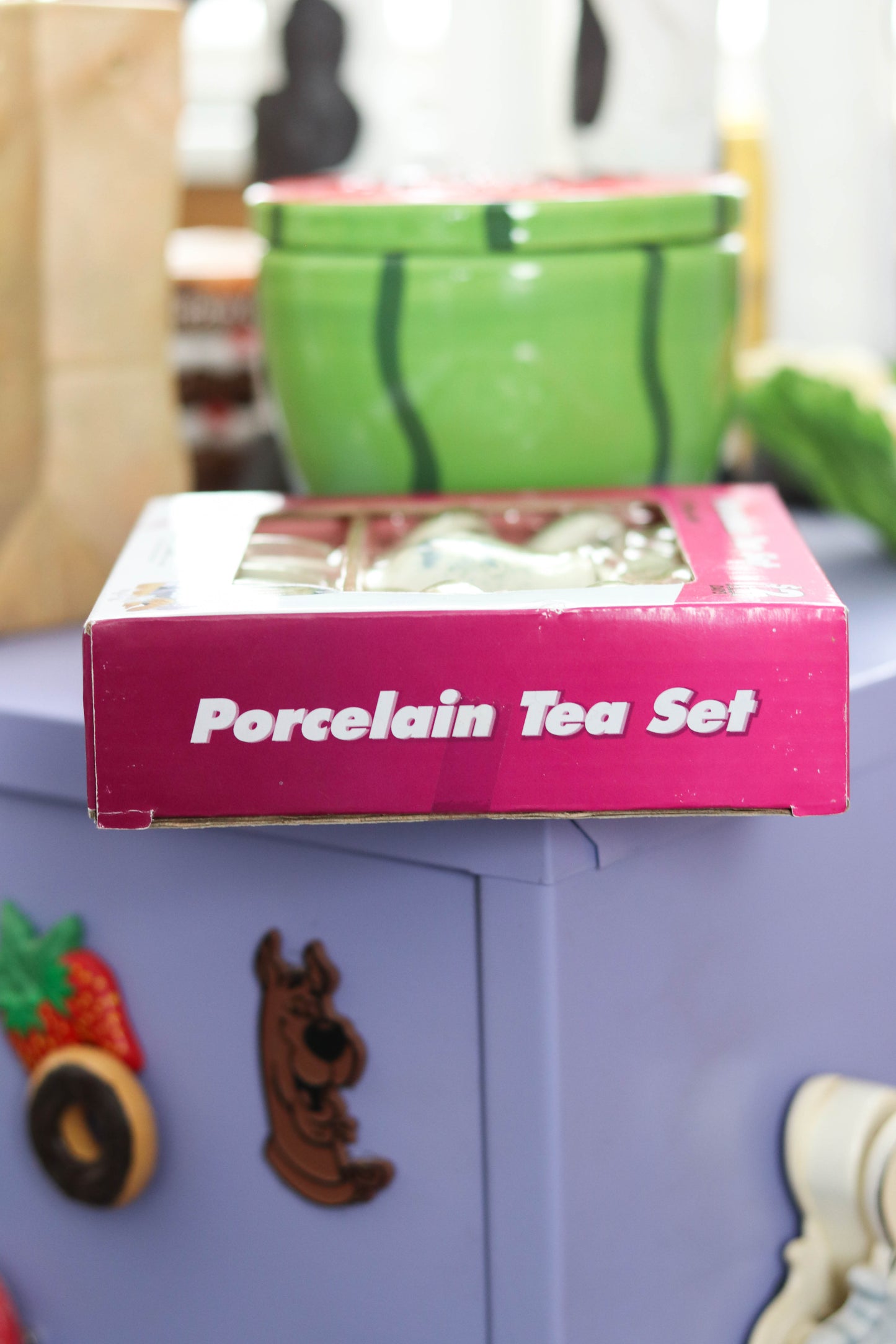 2000s Children's Goose Tiny Porcelain 13pc Tea Set