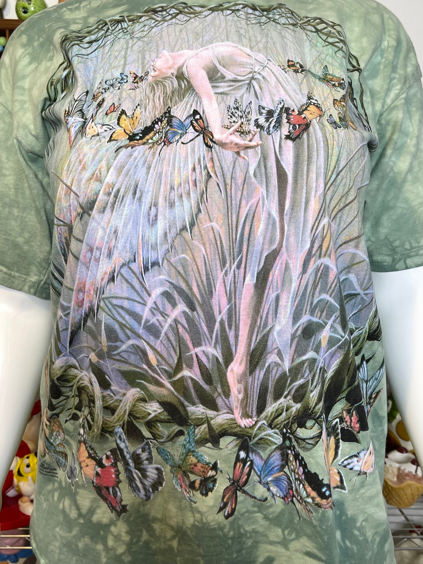 Vintage 2000s The Garland Fairy Tie-dye Graphic Tee Sz XL