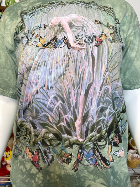 Vintage 2000s The Garland Fairy Tie-dye Graphic Tee Sz XL