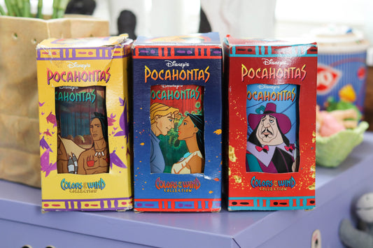 Vintage 90s Pocahontas Burger King 3pc Cup Set