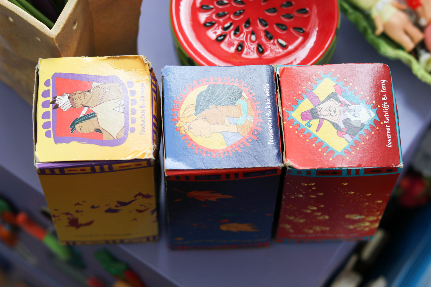 Vintage 90s Pocahontas Burger King 3pc Cup Set