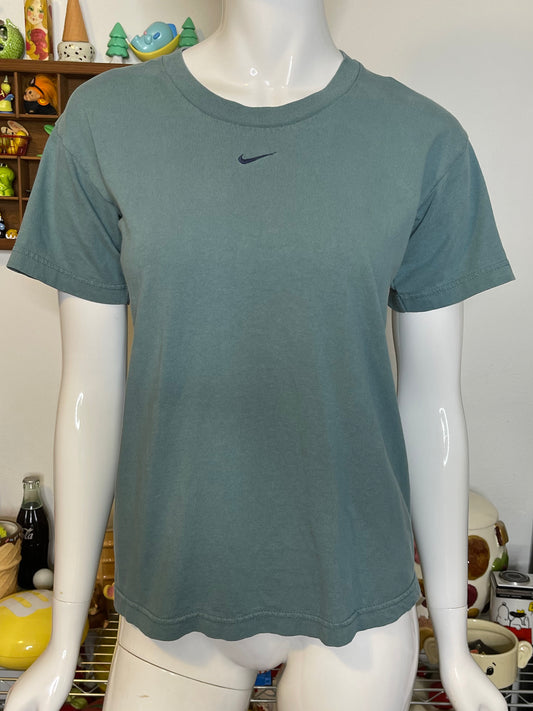 Vintage 90s Stone Blue Green Nike Swoosh Tee Sz M