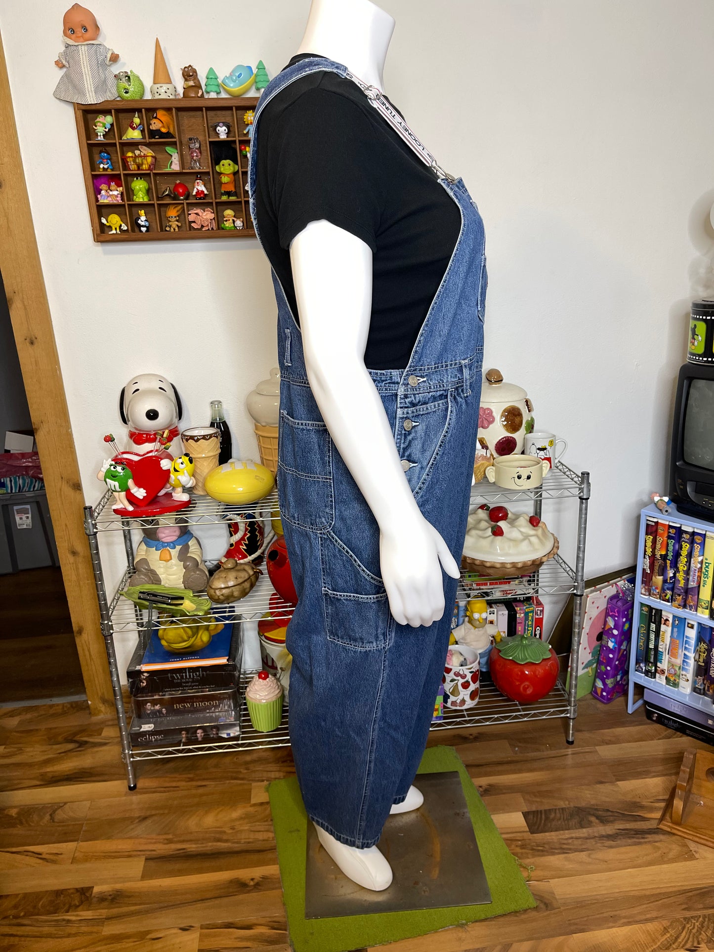 Vintage Plus Size Tweety & Sylvester Embroidered Denim Overalls Sz 22W/24W