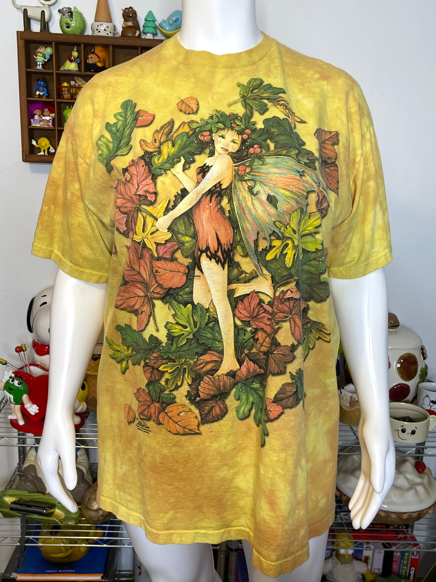 Vintage 2000s The Autumn Leaf Fairy Tie-Dye Graphic Tee Sz XXL