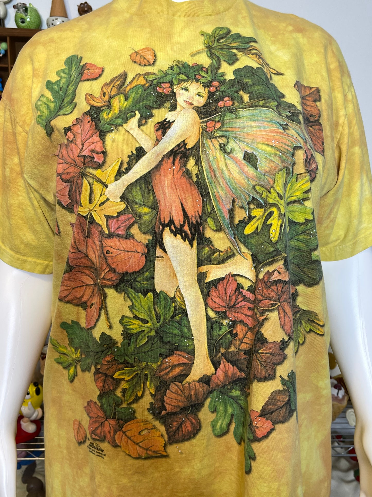 Vintage 2000s The Autumn Leaf Fairy Tie-Dye Graphic Tee Sz XXL