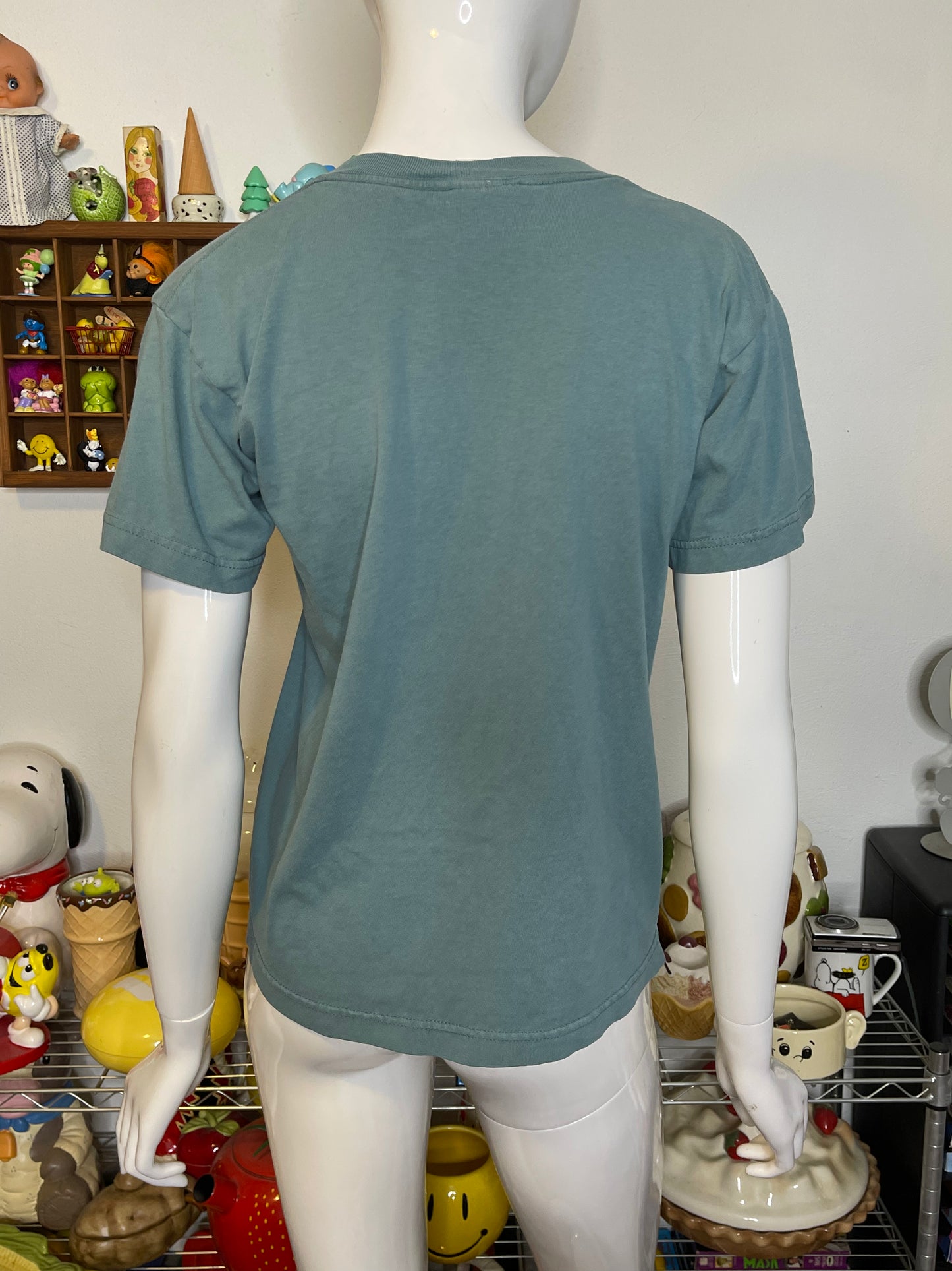 Vintage 90s Stone Blue Green Nike Swoosh Tee Sz M