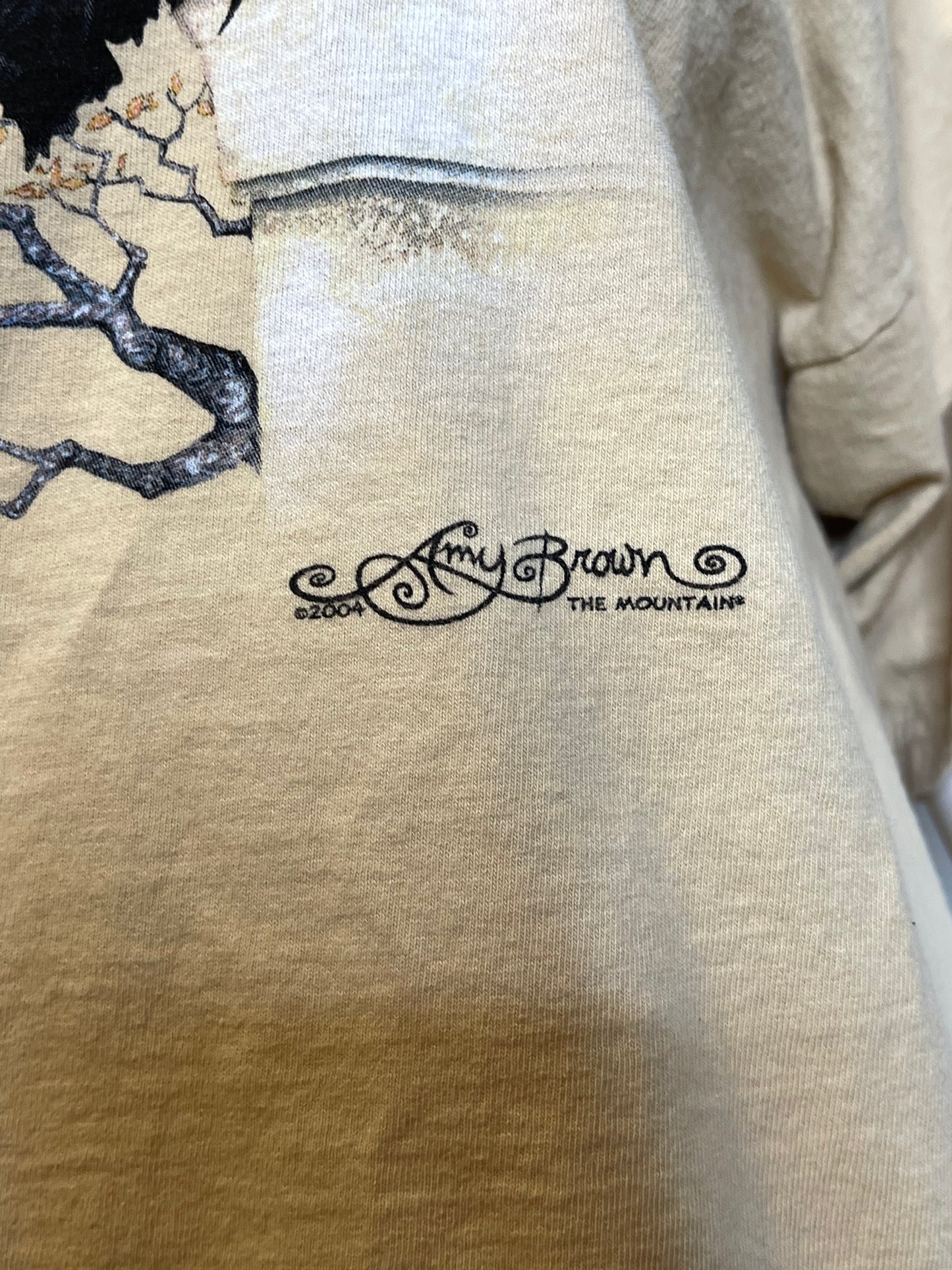 Vintage 2000s Autumn Stroll Fairy Graphic Tee Sz XXL