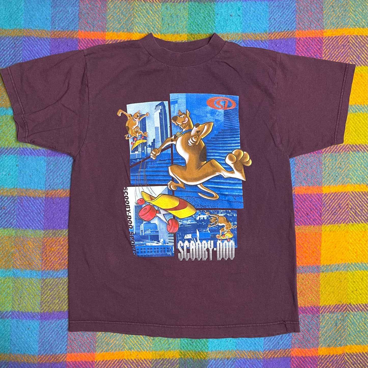 2000s Skateboard Scooby-Doo Graphic Kids Tee Sz 12/14