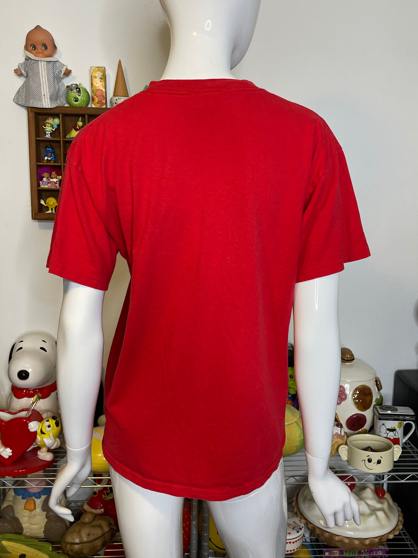 2000s Red Disney Graphic Tee Sz M/ L