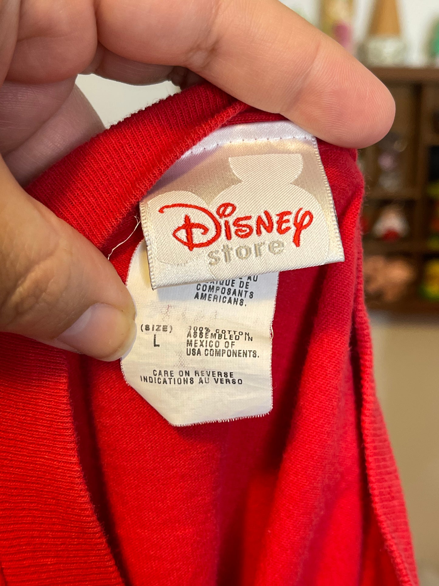 2000s Red Disney Graphic Tee Sz M/ L
