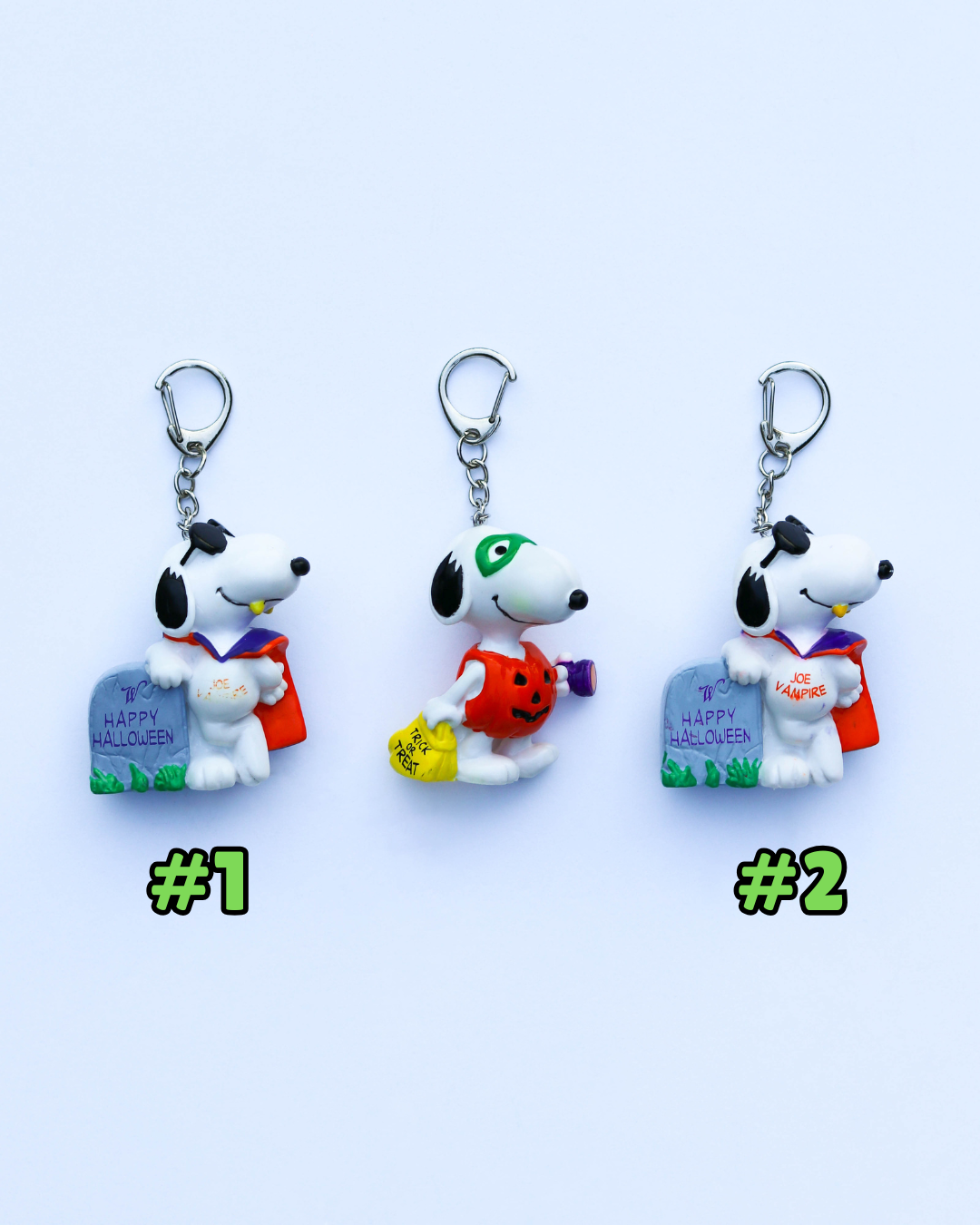 Vintage Snoopy Halloween Upcycled Keychains