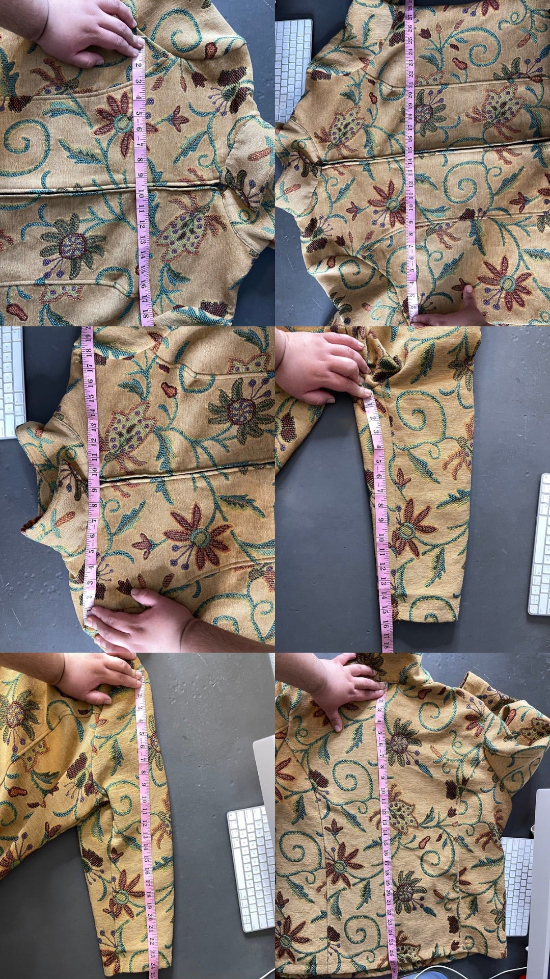 Vintage floral tapestry style jacket sz XXL