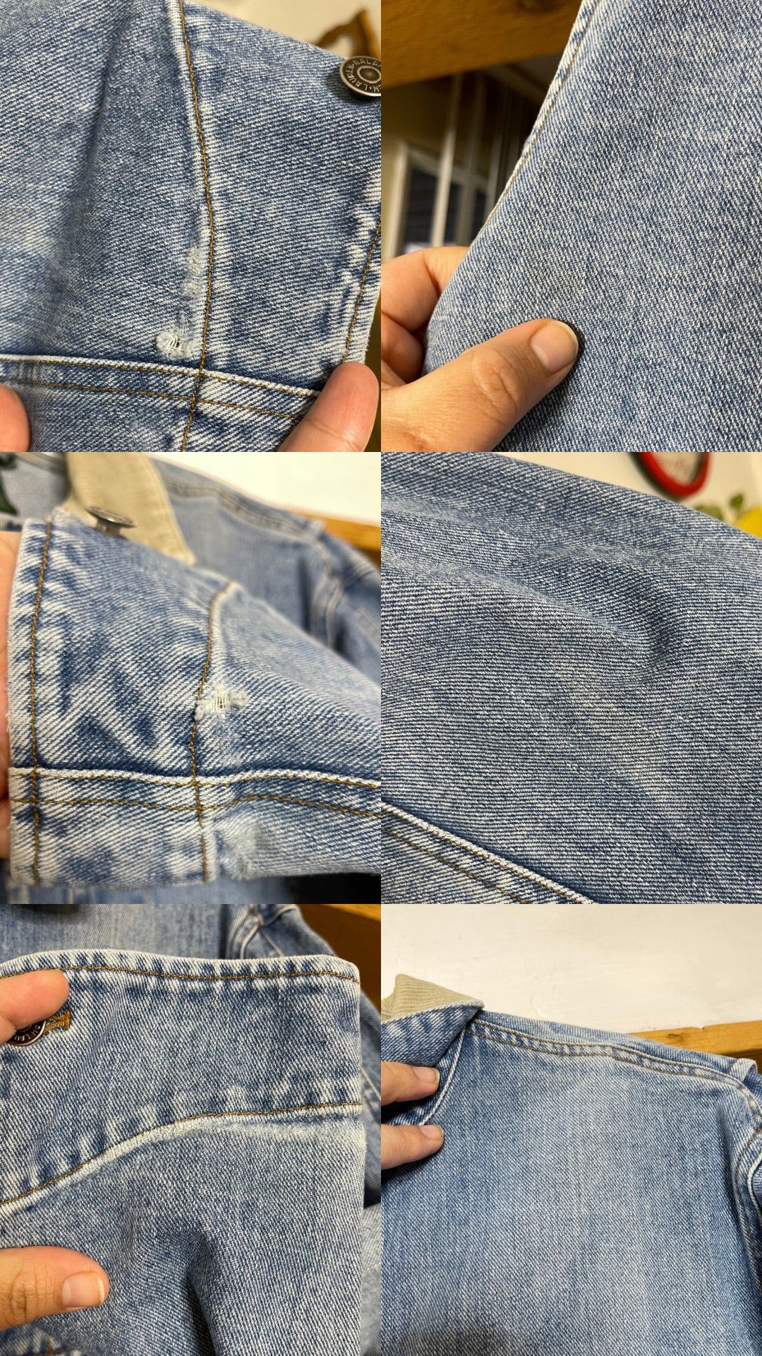 90s Ralph Lauren denim & corduroy collar jacket sz S/P