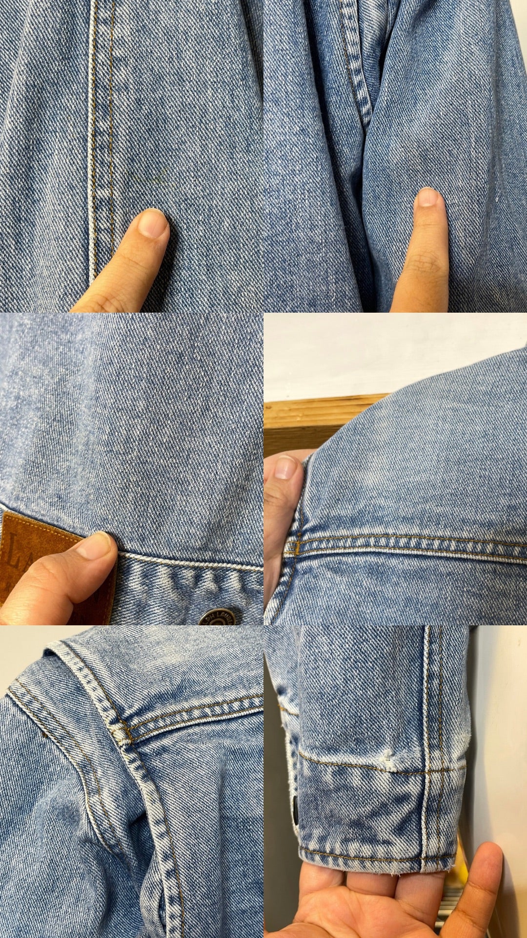 90s Ralph Lauren denim & corduroy collar jacket sz S/P