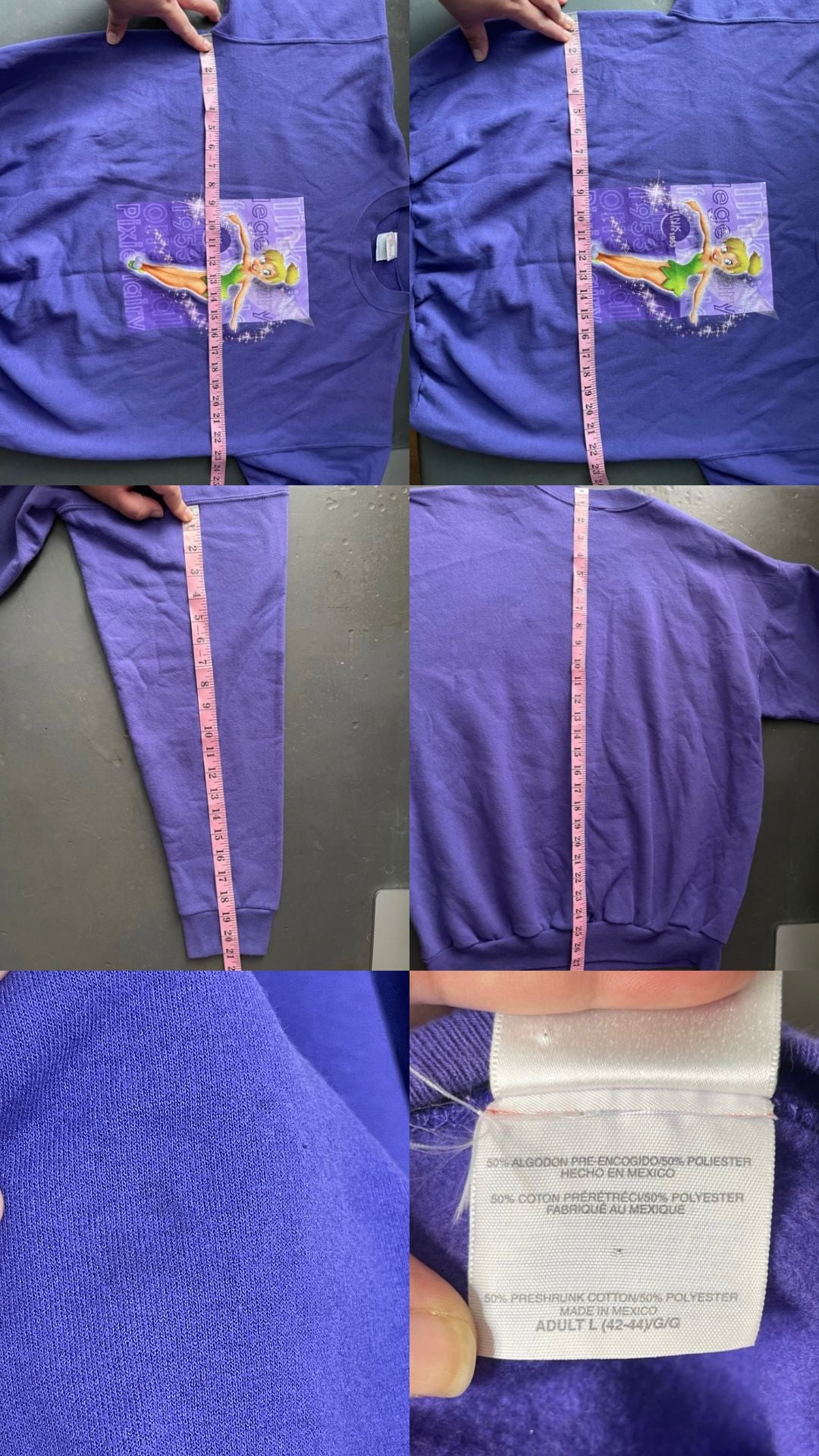 2000s Tinkerbell crewneck sweater sz L