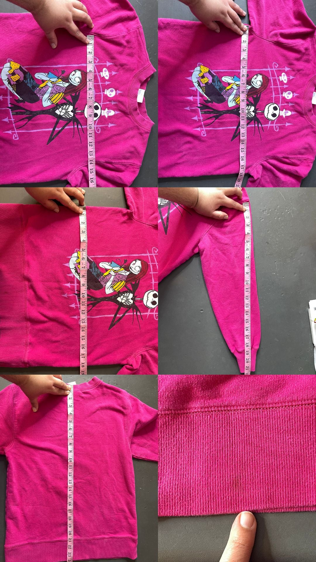 Nightmare Before Christmas Pink Graphic Sweater Sz XS