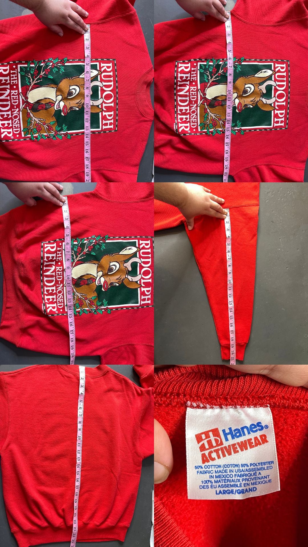 2000s Rudolph Graphic Holiday Sweater Sz L