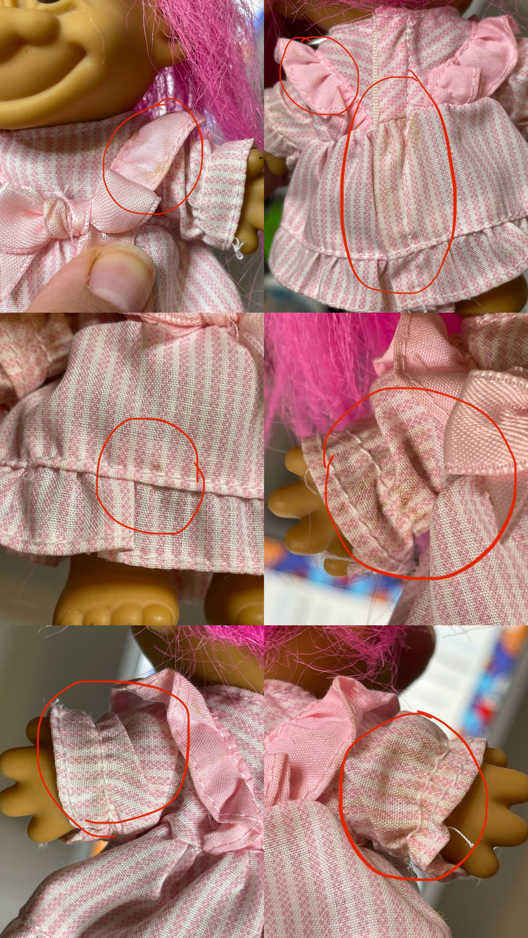 Vintage Pink Girl Bedtime Troll