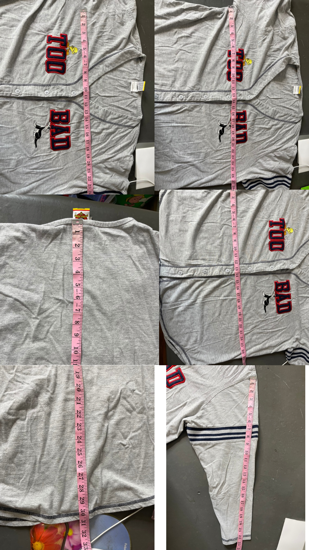 2000's Looney Tunes Plus Size Baseball long sleeve sz 2X