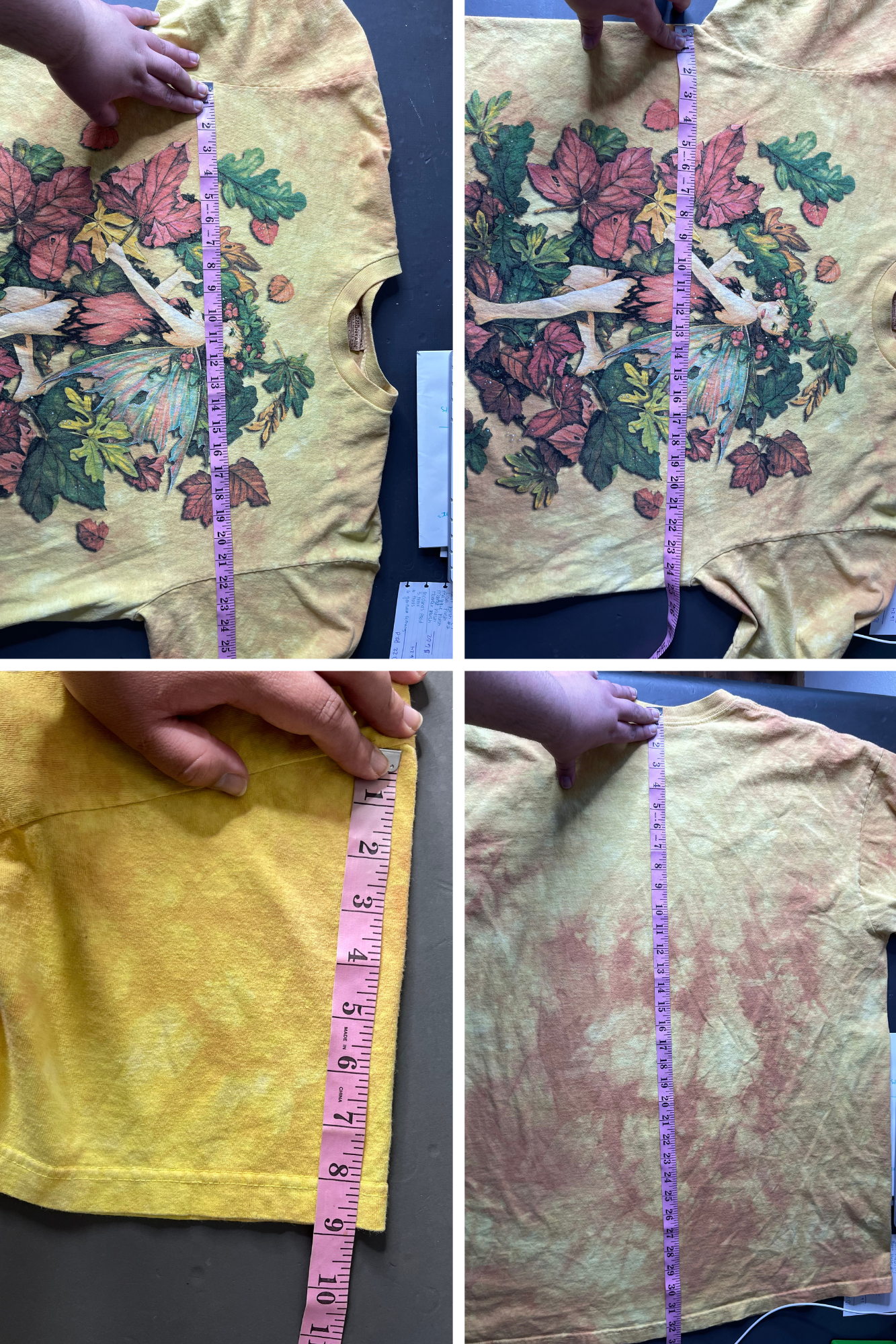 Vintage 2000s The Autumn Leaf Fairy Tie-Dye Graphic Tee Sz XXL