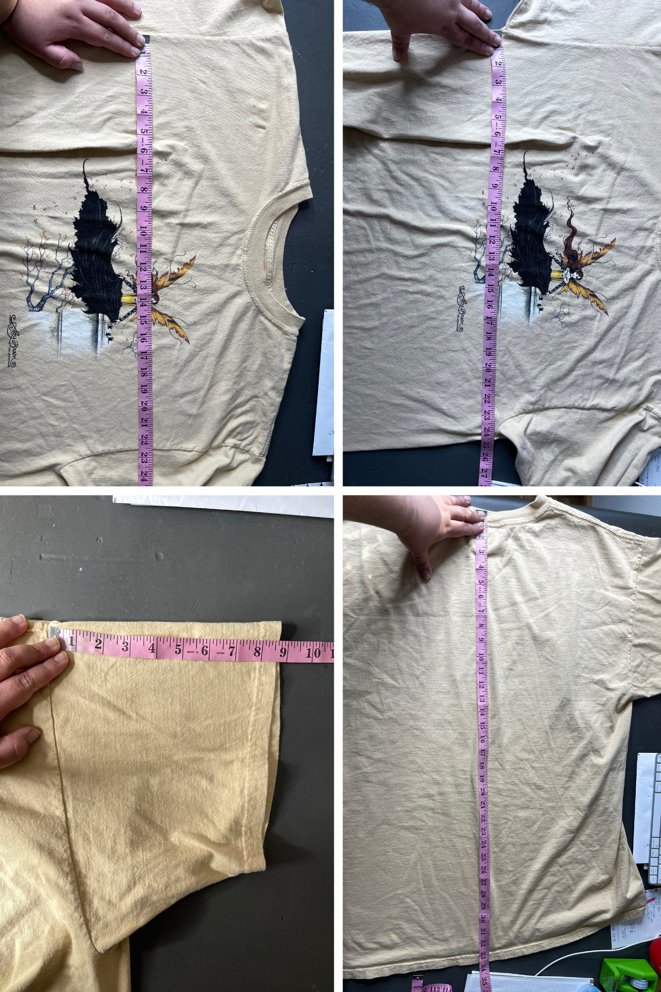 Vintage 2000s Autumn Stroll Fairy Graphic Tee Sz XXL