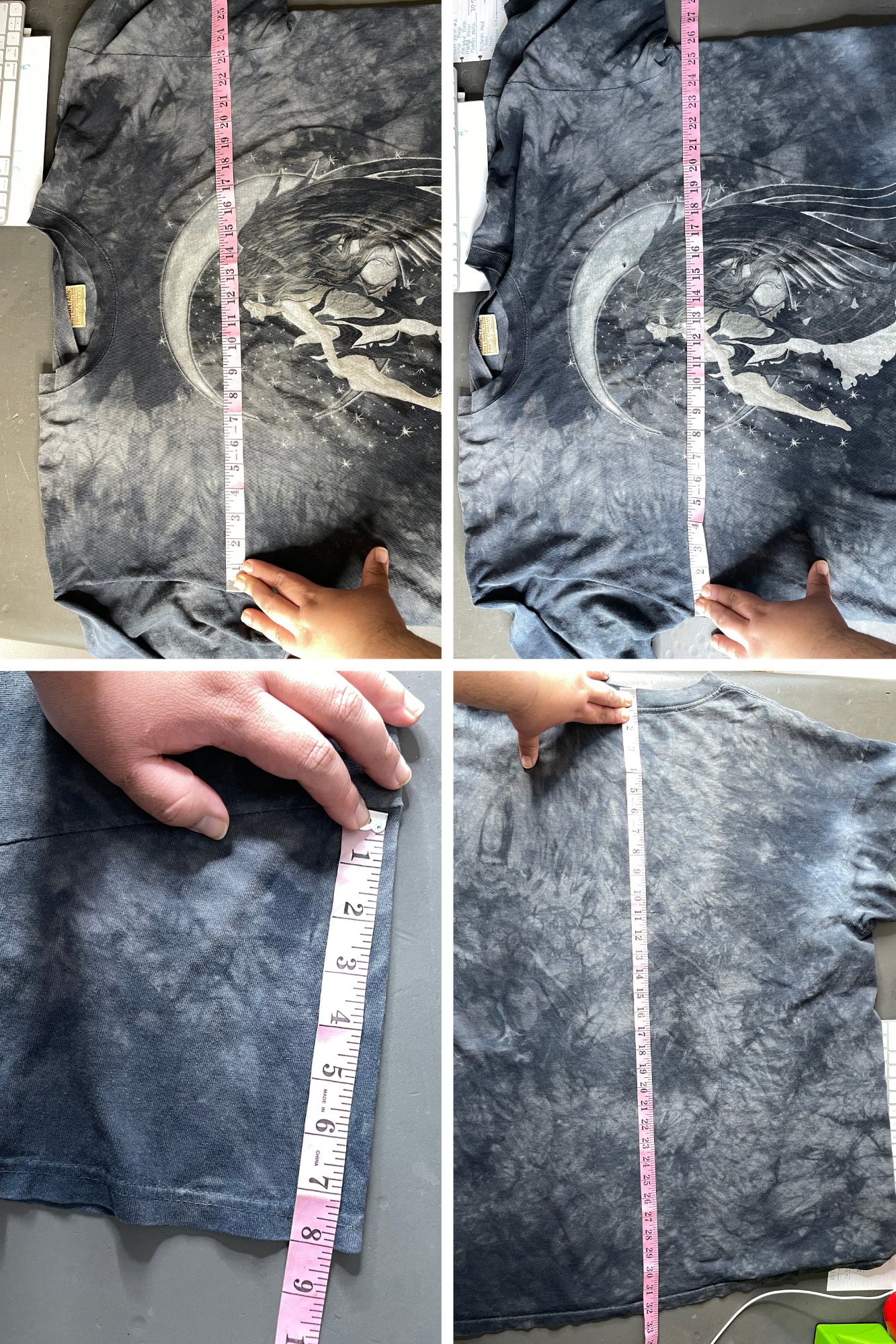 2000s Stargazer Onyx Angel Fairy Tie-dye Graphic Tee Sz XXL