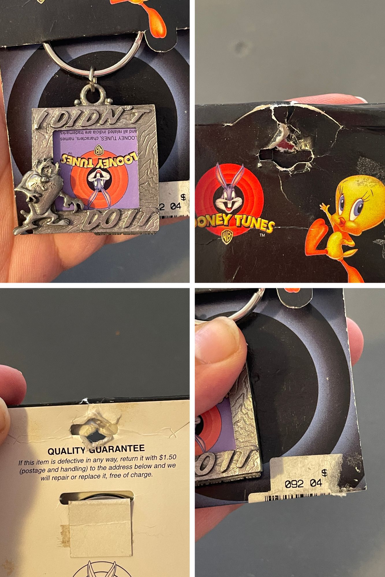 Vintage 90s Deadstock Tasmanian Devil Frame Keychain