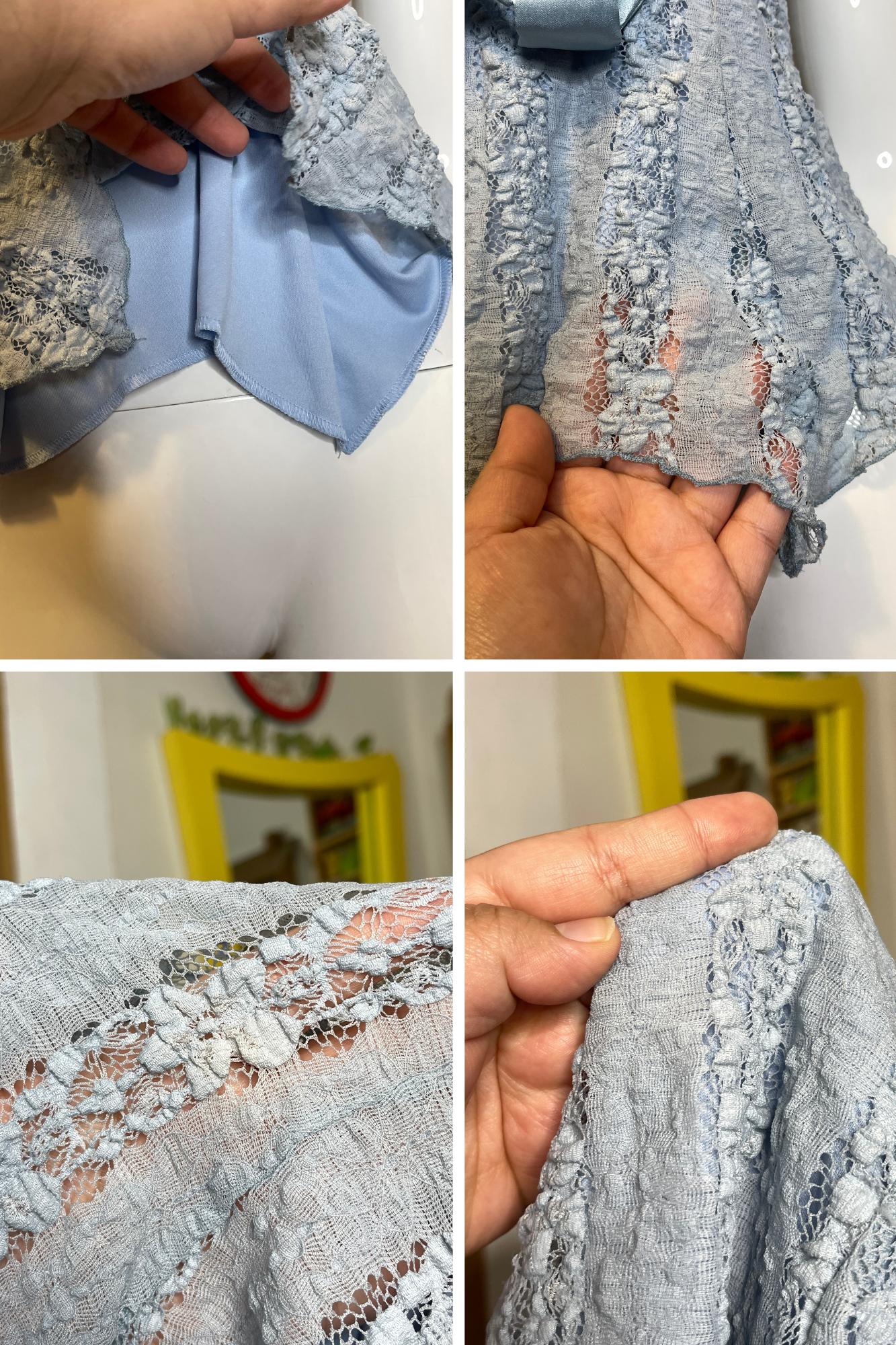 2000s Baby Blue Beaded Sequin Fairy Tank Top Sz S