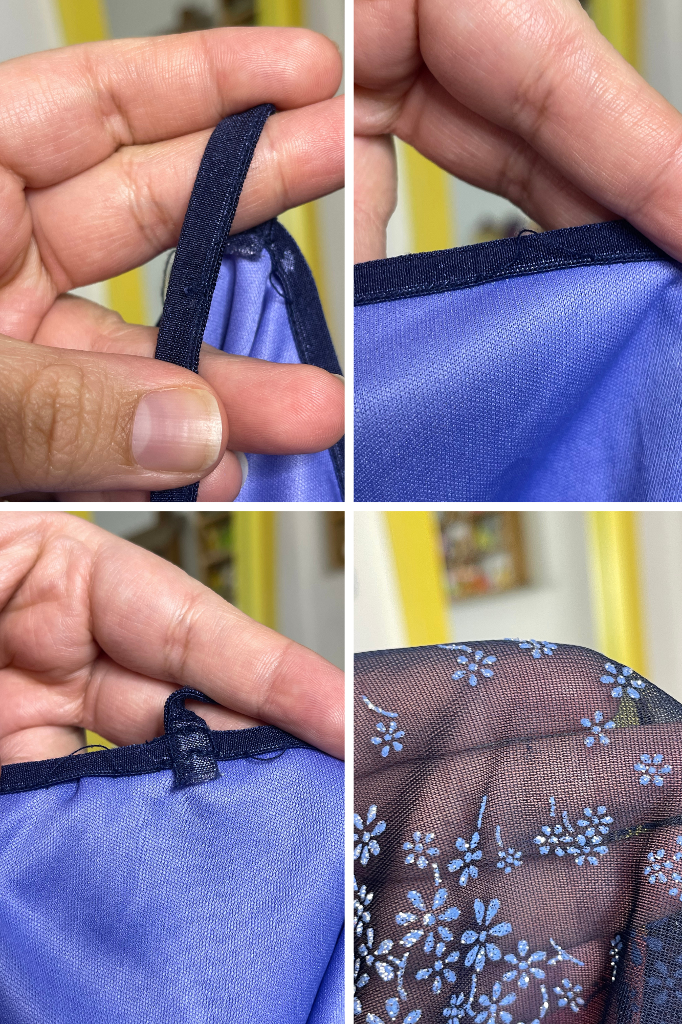 Vintage Deadstock Glittery Flower Print Mirco Mesh Midi Dress Sz M/L