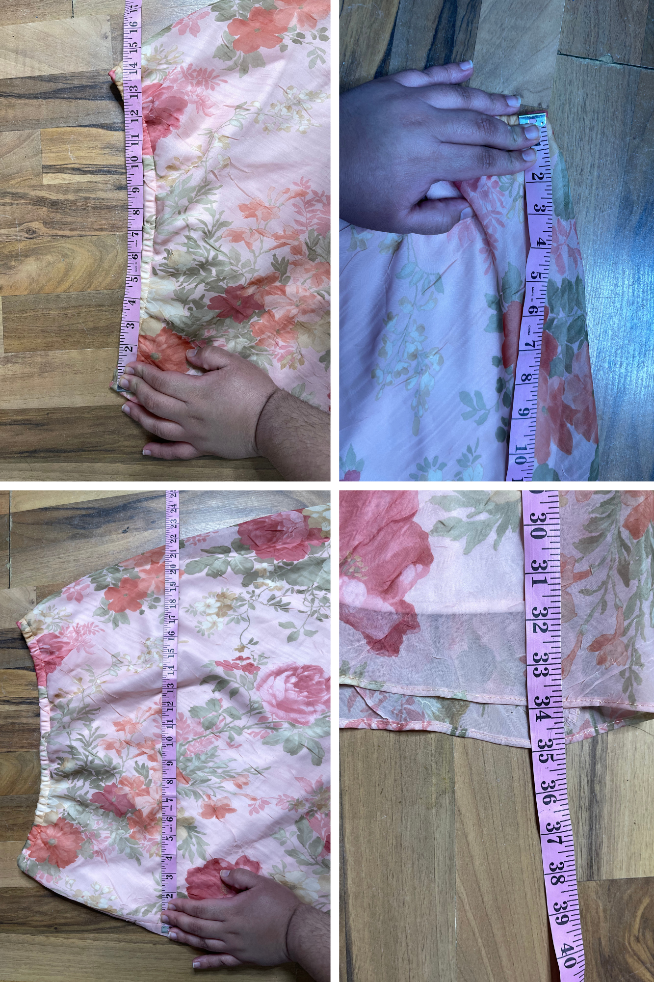 2000s Peachy Floral Watercolor Maxi Skirt Sz 16P