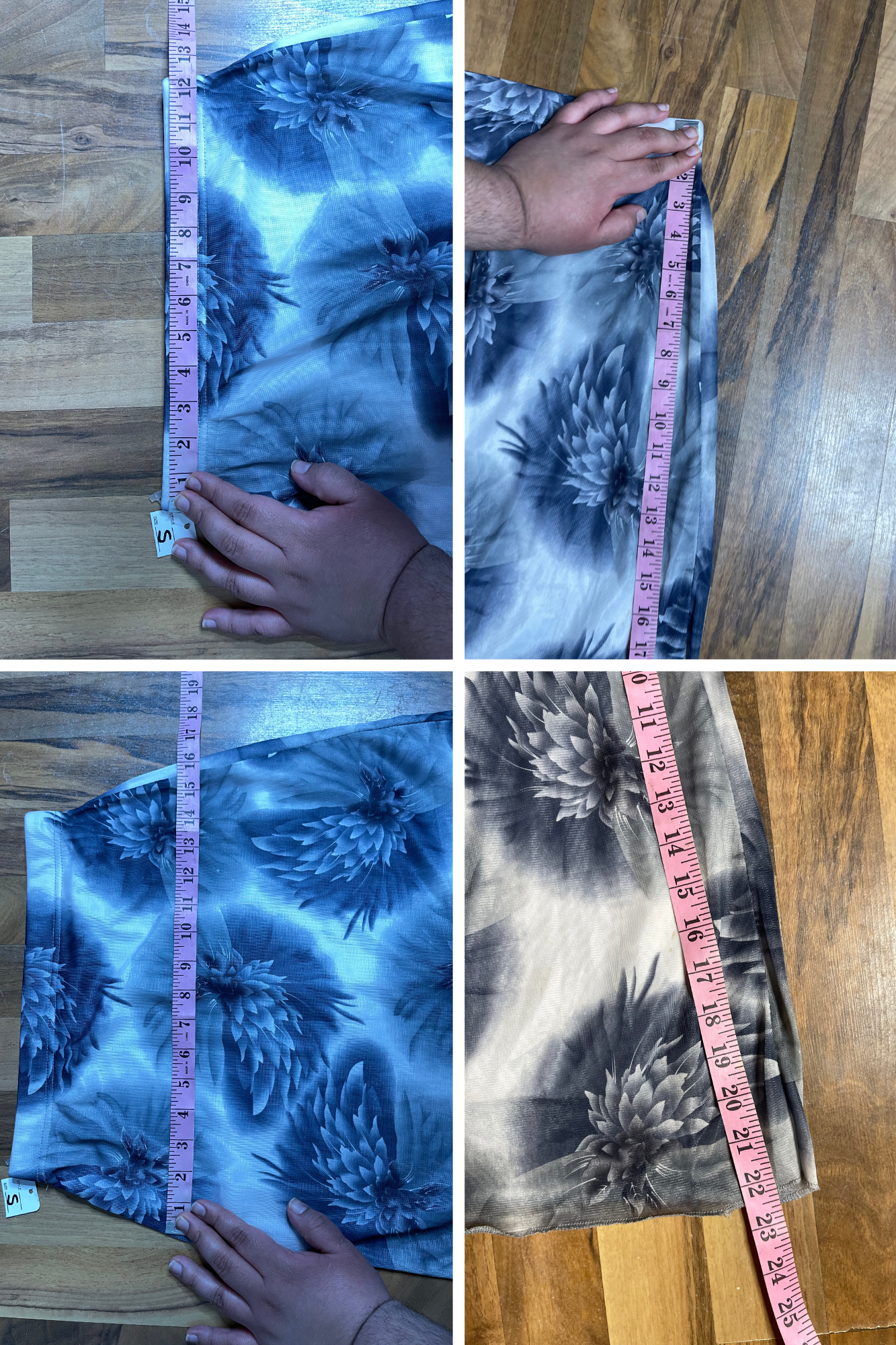 2000s Deadstock Cyber Flower Print Midi Skirt Sz S/M