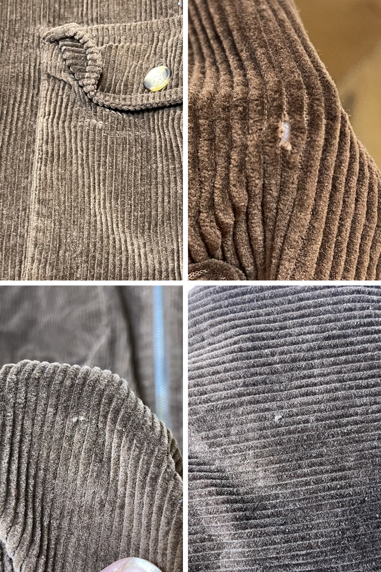 Vintage 90s Brown Corduroy Oversized Zip-Up Jacket Sz XL