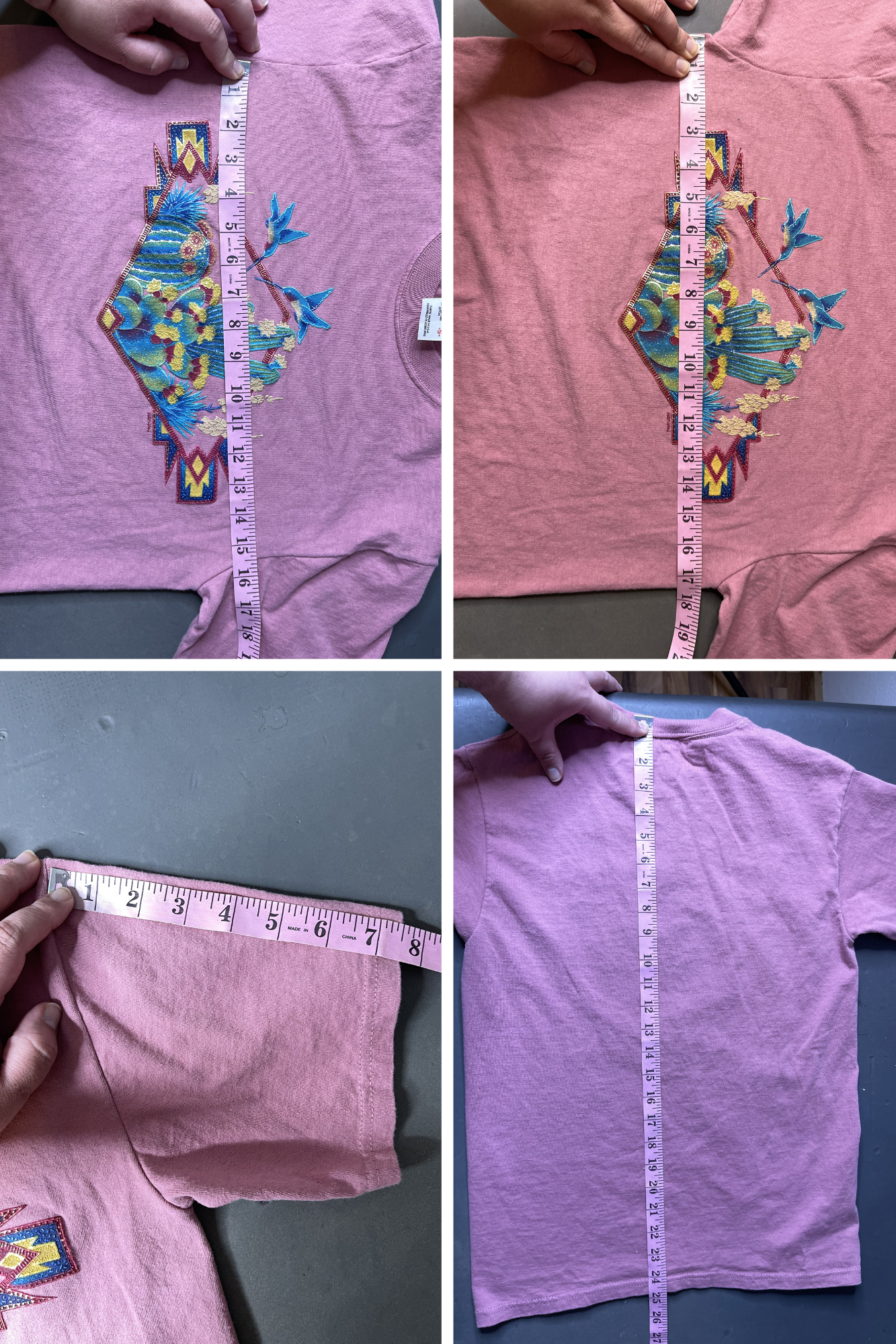 2000s Hummingbird Cactus Tee Sz S