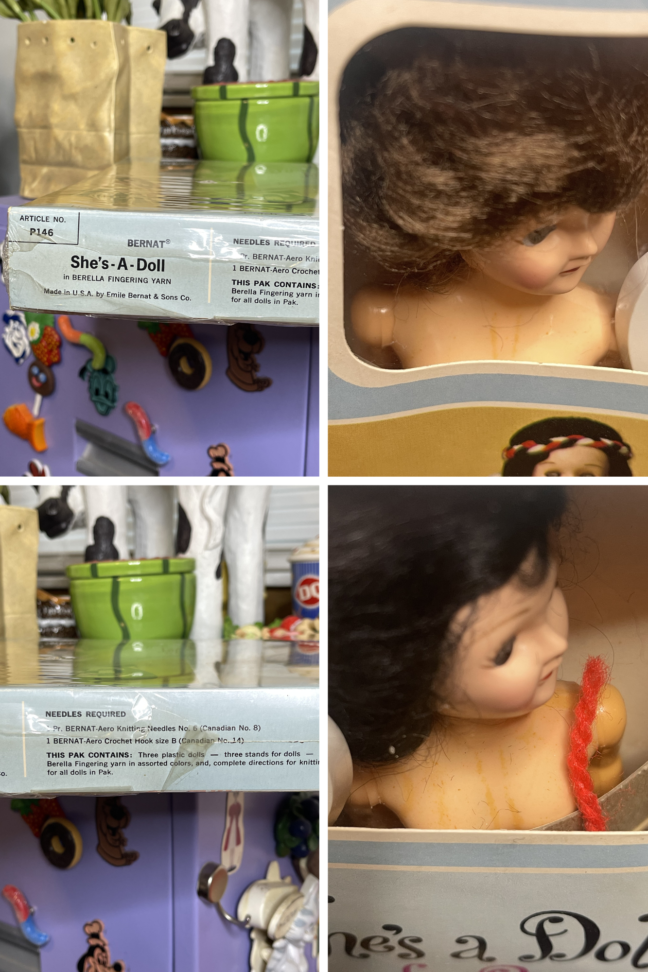 Vintage she's a doll by Betnat knit doll kit