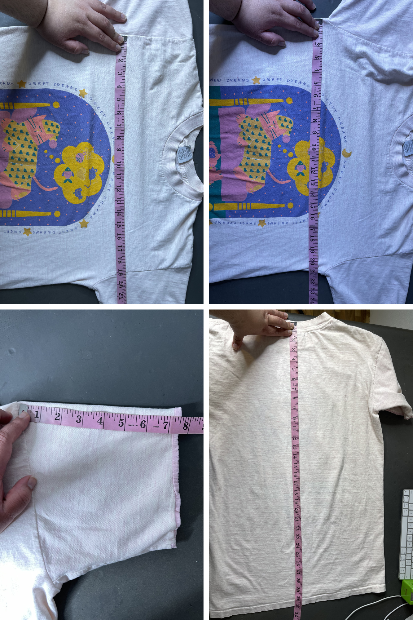 Vintage 90s The Cat's Pajamas Oversized Sleep Shirt Sz "OS" S-L