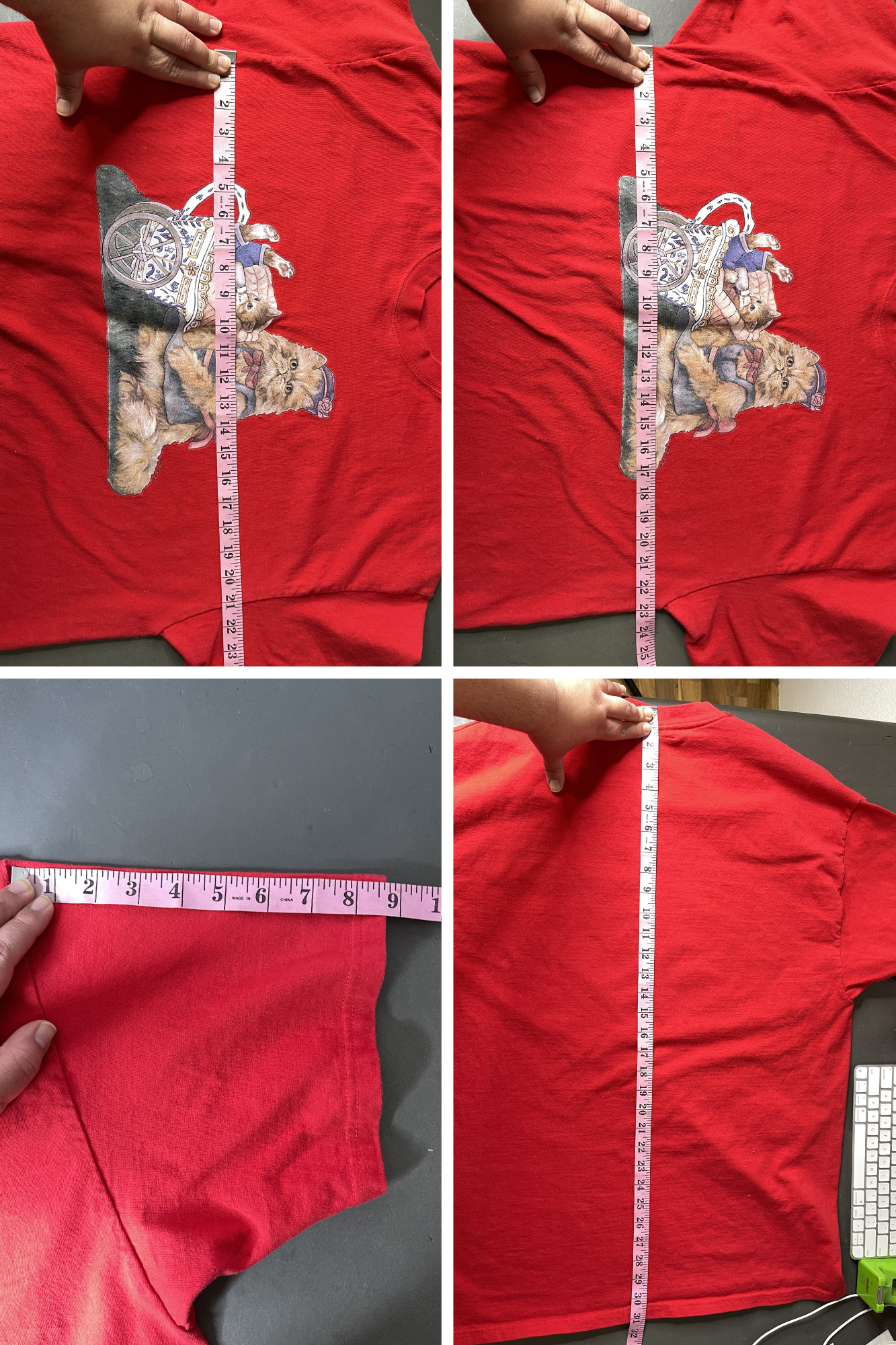 Vintage 90s Fancy Orange Cat Graphic Tee Sz XL