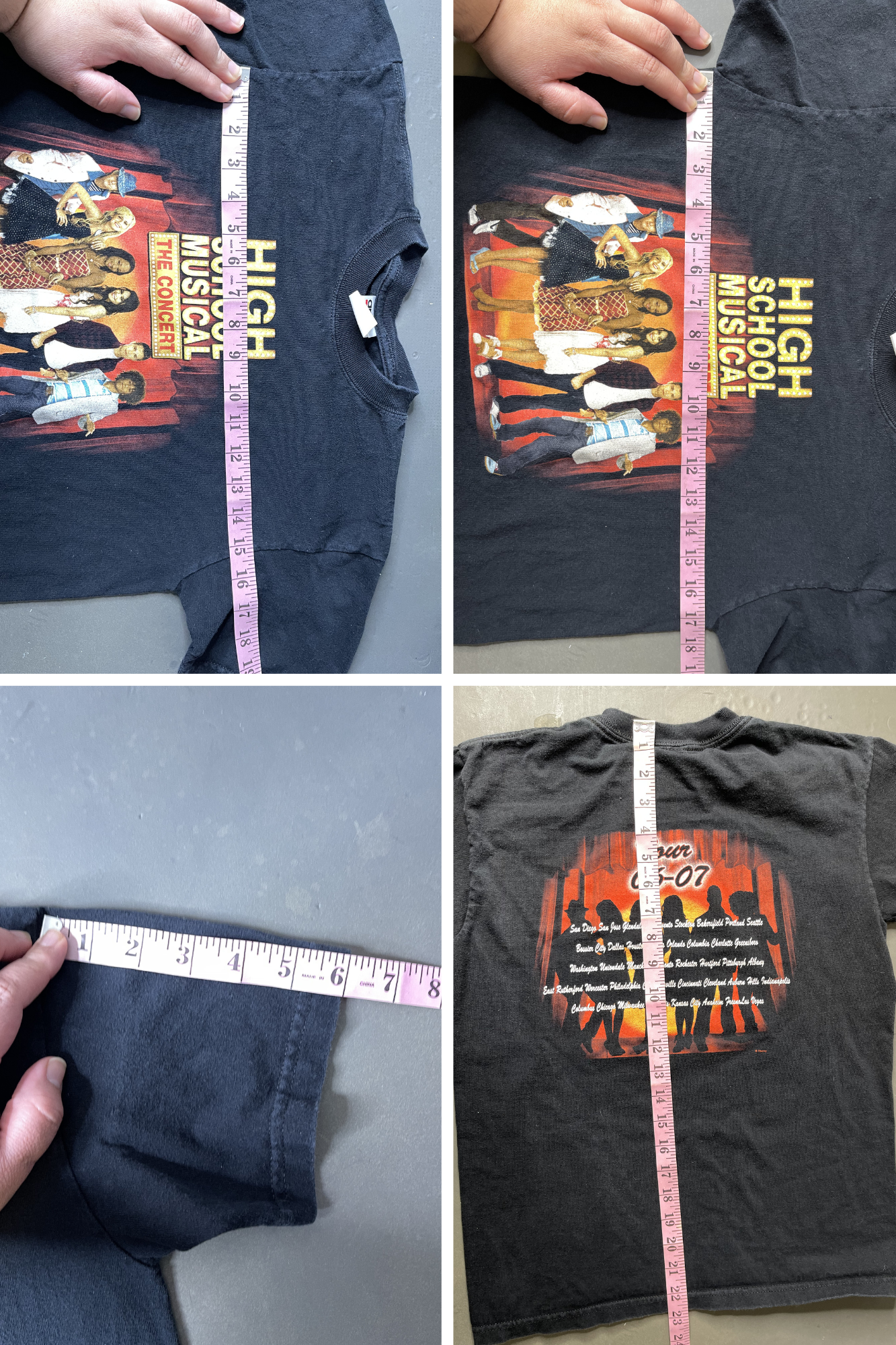 2000s High School Musical On Tour Graphic Kids Tee Sz L
