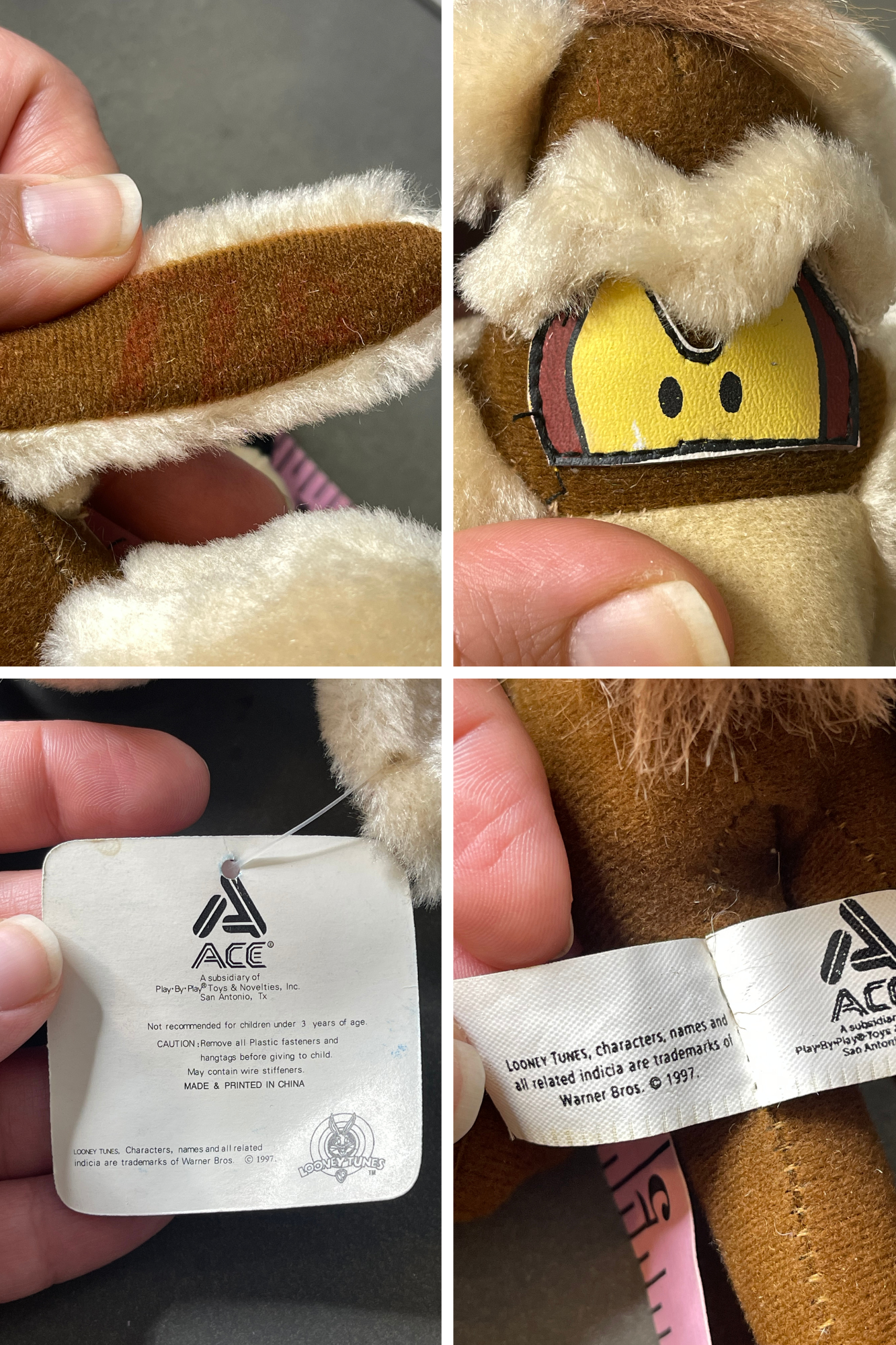 Vintage 90s Wile E. Coyote Deadstock Plush